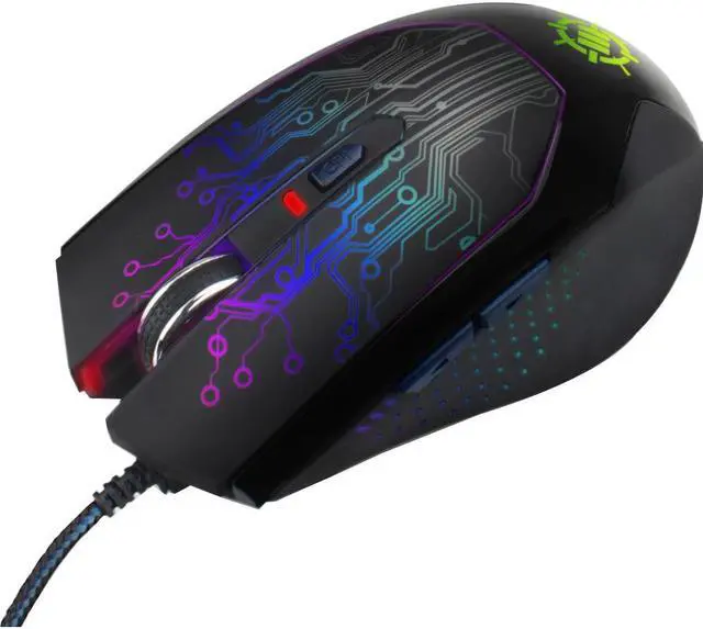 Alt view image 9 of 13 - ENHANCE GX-M1 Gaming Mouse with 3500 dpi, Optical Sensor and Color-Changing LED Lights