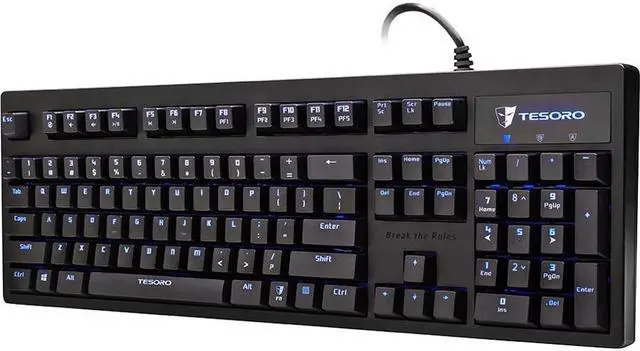 Alt view image 11 of 13 - Tesoro Excalibur G7NL Backlit Mechanical Gaming Keyboard w/ Blue Switch