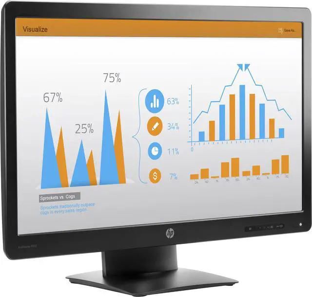 Alt view image 6 of 15 - HP ProDisplay P232 23" Full HD 1920x1080 60Hz 5ms VGA DisplayPort Anti-Glare LED Backlight LCD Business Monitor