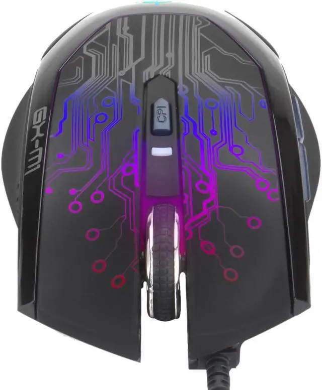 Alt view image 8 of 13 - ENHANCE GX-M1 Gaming Mouse with 3500 dpi, Optical Sensor and Color-Changing LED Lights