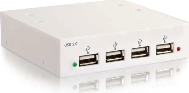 Main image of C2G 4-port USB 2.0 High Speed Front-Bay Hub - White
