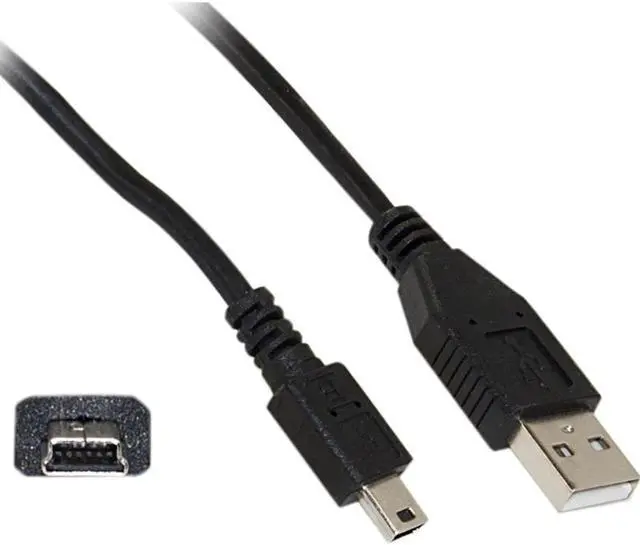 Alt view image 2 of 4 - Cable Wholesale Mini USB 2.0 Cable, Type A Male to 5 Pin Mini-B Male, 6 foot - Black