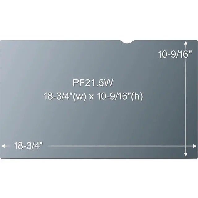 Alt view image 3 of 8 - 3M PF21.5W9 Privacy Screen Filter - 21.5 inch - Widescreen LCD - 16:9 - Black