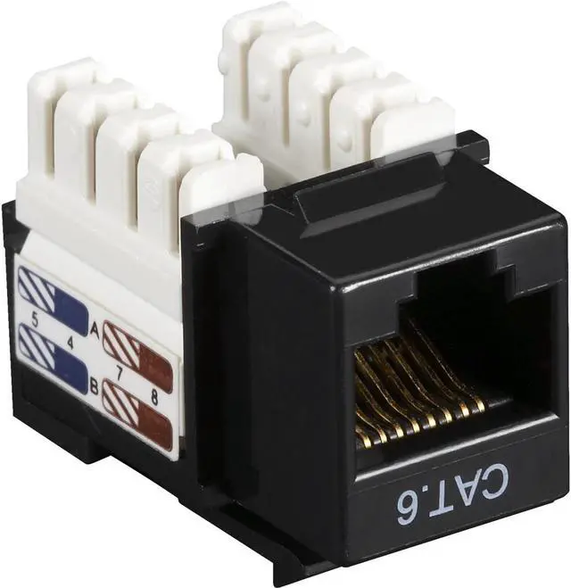 Main image of Black Box CAT6 Value Line Keystone Jack, Black, 25-Pack