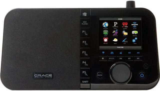 Alt view image 3 of 11 - Grace Digital GDI-IRC6000 Wi-Fi Music Player with 3.5-Inch Color Display (Black)