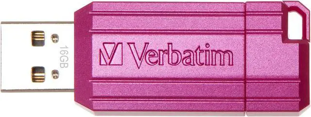 Alt view image 3 of 4 - Verbatim 16GB PinStripe USB Flash Drive - Hot Pink