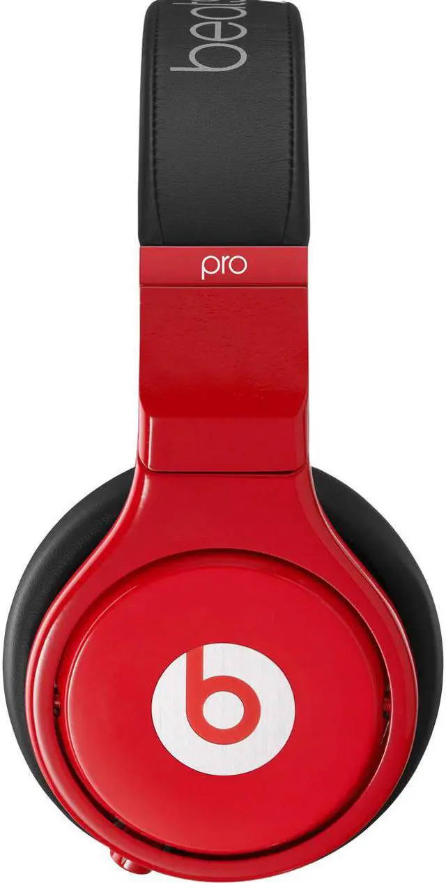 Alt view image 6 of 6 - Beats by Dr. Dre Pro Lil Wayne Over-Ear Studio Headphones, Red/Black