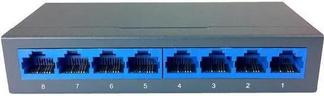Alt view image 3 of 9 - Amer Networks 8 Port 10/100Mbps Unamanged Desktop Ethernet Switch (S8)