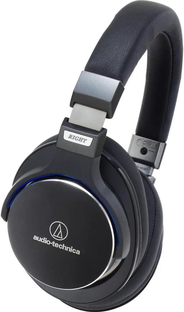 Alt view image 6 of 11 - Audio Technica ATH-MSR7 SonicPro Over-Ear Hi-Res Audio Headphones - Black