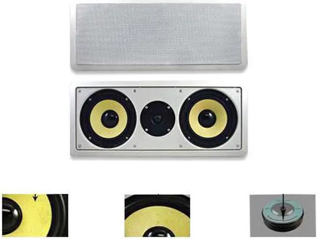 Alt view image 6 of 10 - Acoustic Audio HD-6c Flush Mount Center Speaker with 6.5" Woofers In Wall