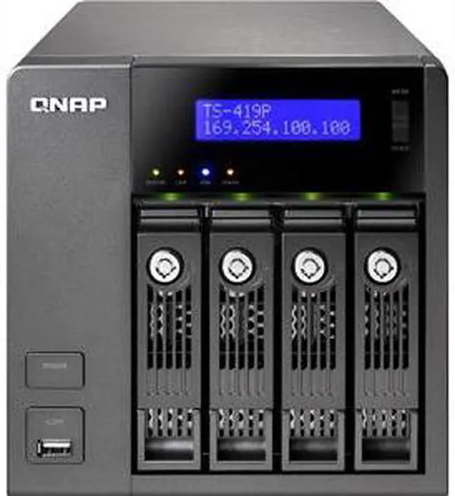 Alt view image 6 of 6 - QNAP TS-419P-US Diskless System Turbo NAS Server with iSCSI for SMB and SOHO Users