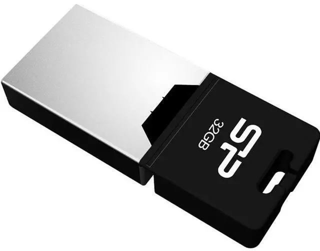 Alt view image 8 of 8 - Silicon Power Mobile X20 32GB USB 2.0 OTG Flash Drive for Android Smartphone/Tablet, Silver/Black