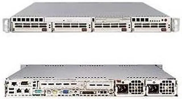 Alt view image 2 of 2 - SUPERMICRO SYS-6015P-8R 1U Rackmount Server Barebone Dual LGA 771 Intel 5000P DDRII 667/533