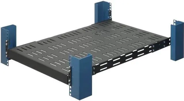 Main image of RackSolutions 2U Heavy Duty Fixed Shelf 28in Depth - 900 lb Capacity, Adjustable Mounting Brackets, Compatible with 2Post & 4Post Racks