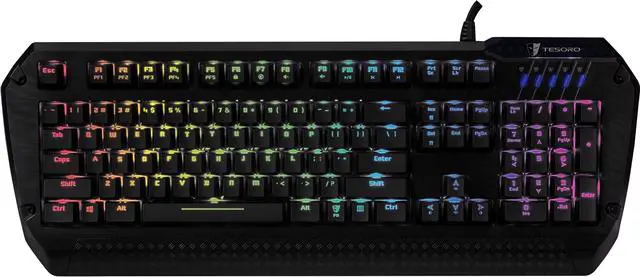 Alt view image 4 of 4 - Tesoro TS-G5SFL RD Lobera Spectrum Red Switch Single Key Full Color RGB Backlit Illuminated Mechanical Gaming Keyboard