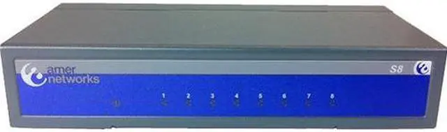 Alt view image 2 of 9 - Amer Networks 8 Port 10/100Mbps Unamanged Desktop Ethernet Switch (S8)