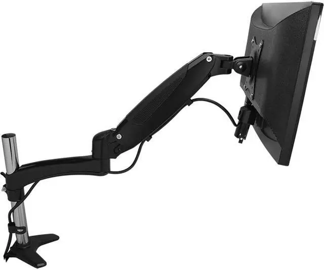 Alt view image 3 of 8 - SIIG - CE-MT1G12-S1 - SIIG Inc, Full-Motion Easy Access Single Monitor Desk Mount - Black - 15 to 27 Screen Support -