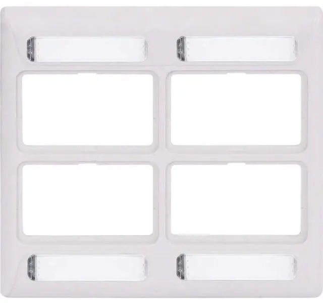 Alt view image 2 of 6 - ICC IC108FD4WH FACEPLATE, ELITE, 2-GANG, 4-PORT, WHITE