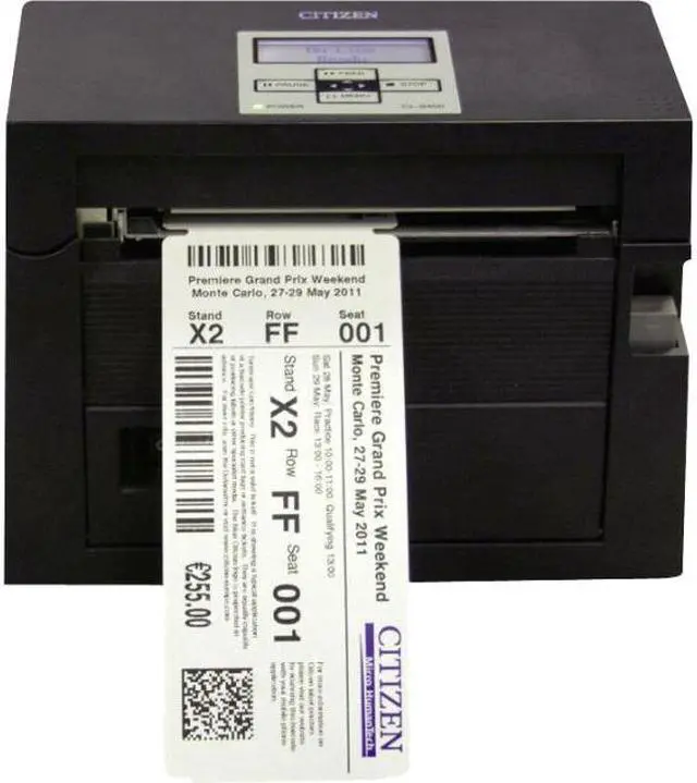 Main image of CITIZEN CL-S400DTPAU-R-CU Direct Thermal 6 ips 203 dpi Barcode printer, 120V, Parallel + USB, Cutter