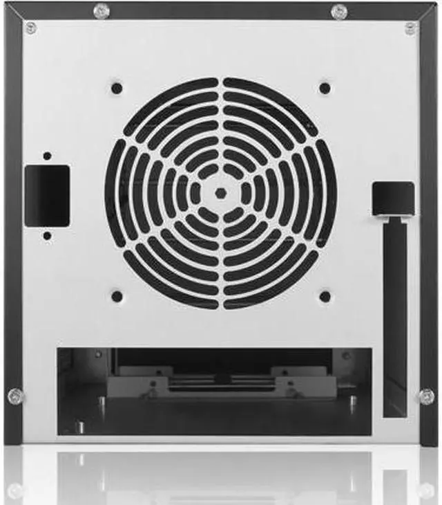 Alt view image 3 of 4 - iStarUSA S-35-B5SL Black Aluminum / Steel Tower Compact Stylish 5 x 3.5" Hotswap mini-ITX Tower - Silver HDD Handle