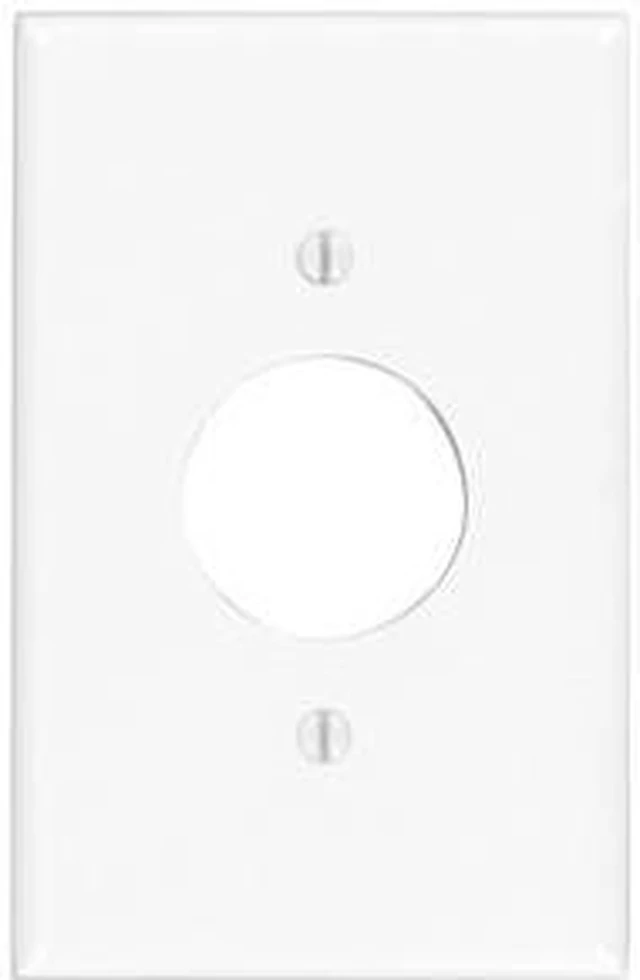 Main image of Leviton 80504-I Ivory Midway Single Gang 1.406" Single Receptacle Wall Plate