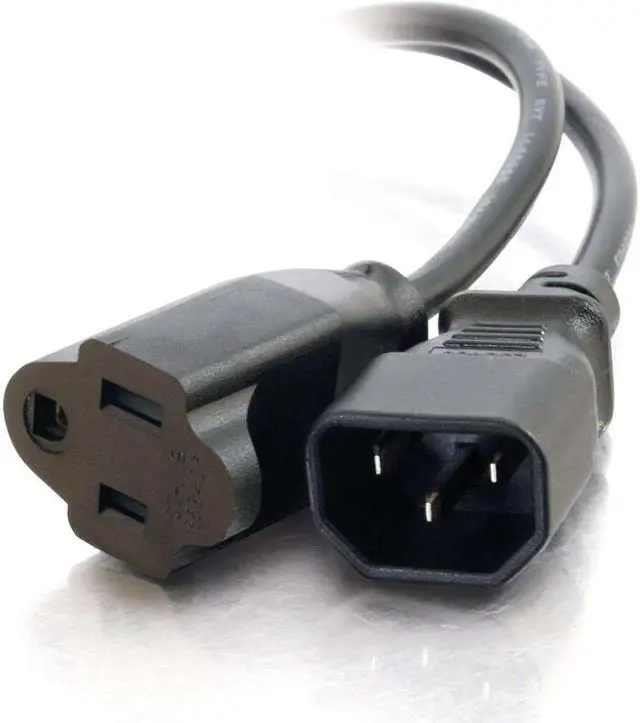 Alt view image 2 of 6 - 6FT 18 AWG MONITOR POWER ADAPTER CORD (IEC320C14 TO NEMA 5-15R) (TAA COMPLIANT)