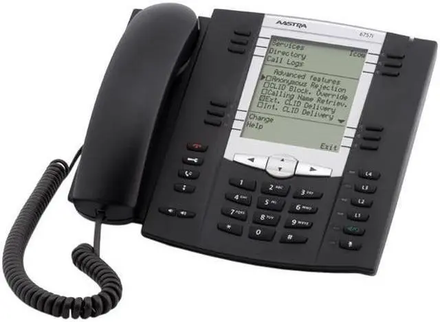 Alt view image 2 of 4 - Aastra 6757i IP Phone Cable Wall Mountable 1 x Total Line VoIP Caller ID