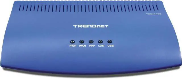 Main image of TRENDnet TDM-C400 ADSL Fast Modem Router USB and Ethernet 10/100Base-T