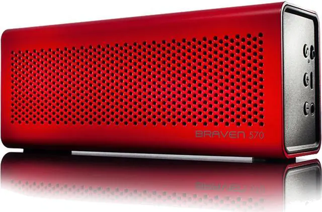 Alt view image 4 of 9 - Braven 570 Speaker System - 6 W RMS - Wireless Speaker(s) - Red