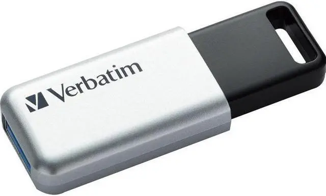 Alt view image 5 of 20 - Verbatim 64GB Store'n' Go Secure Pro USB 3.0 Flash Drive with AES 256 Hardware Encryption - Silver