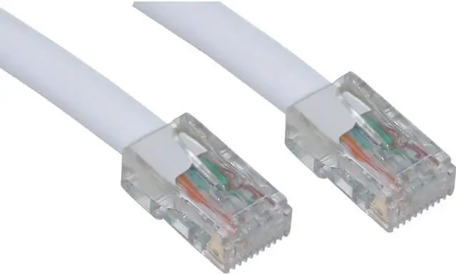 Main image of Cable Wholesale Cat 5E  Ethernet Patch Cable, Bootless, 7 Foot - White