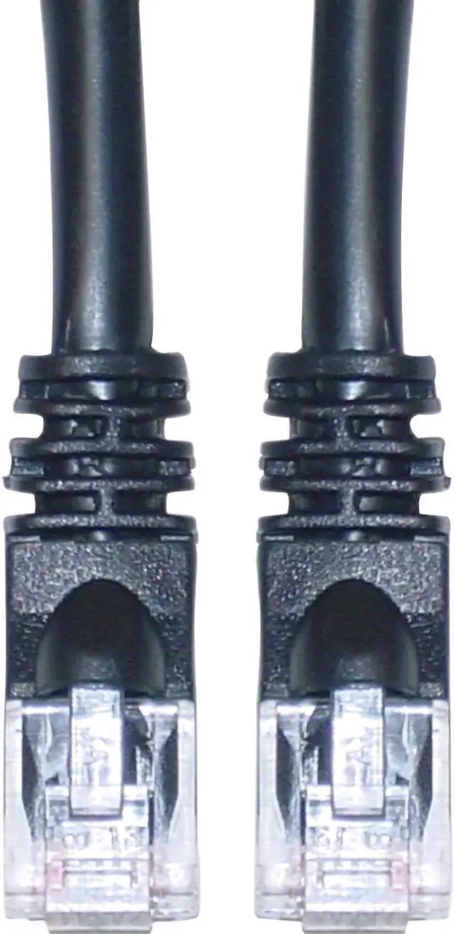 Alt view image 2 of 3 - CableWholesale Cat5e Ethernet Patch Cable  Snagless Molded Boot  14 foot - Black