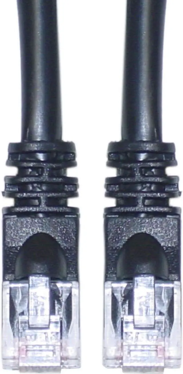 Alt view image 2 of 8 - CableWholesale 10X6-02275 Cat5e Black Ethernet Patch Cable Snagless Molded Boot 75 foot