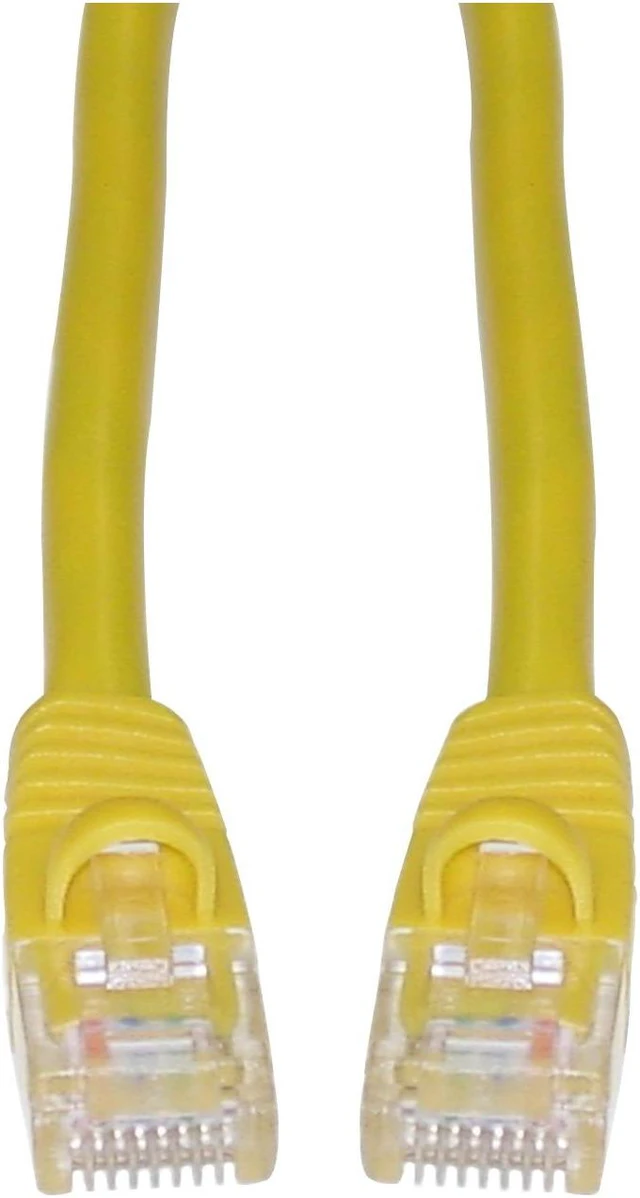 Main image of CableWholesale 10X8-08125 Cat6 Yellow Ethernet Patch Cable Snagless Molded Boot 25 foot