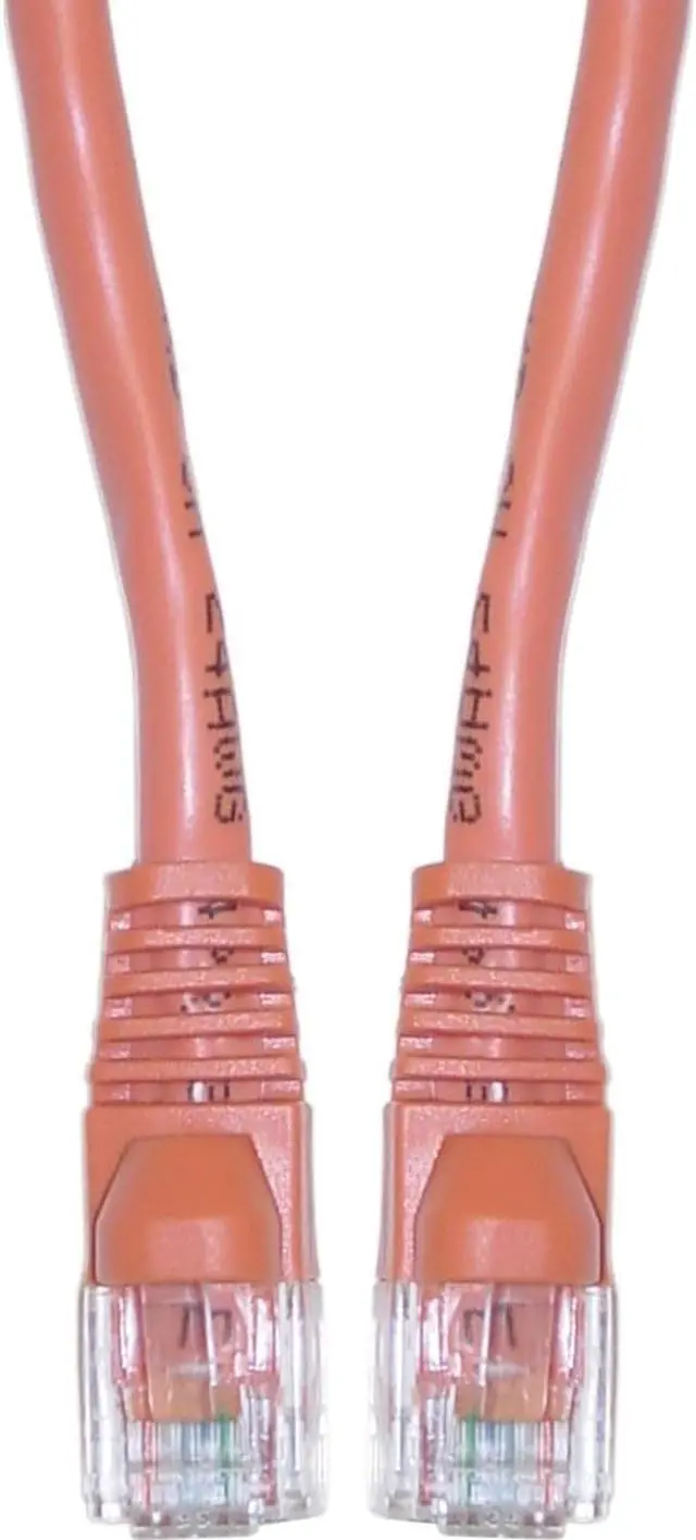 Main image of Cat5e Ethernet Patch Cable, Snagless/Molded Boot, 3 foot - Orange