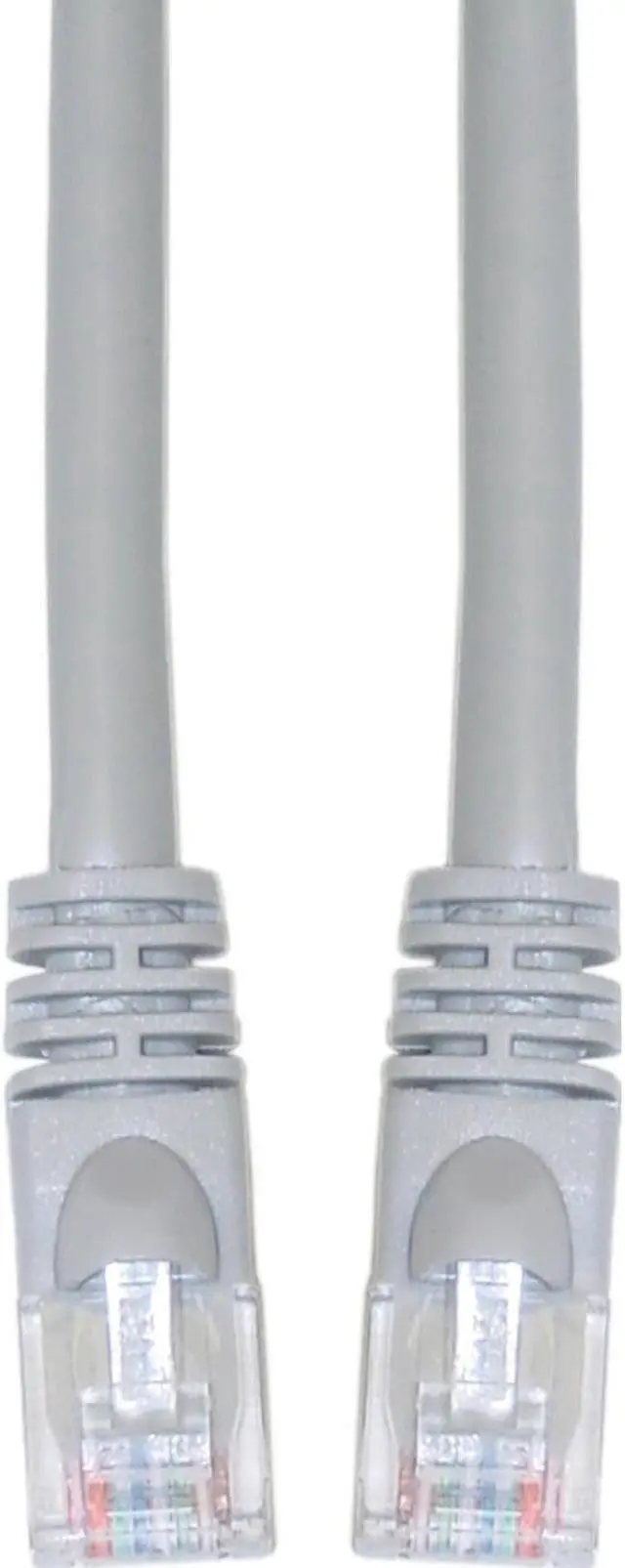 Alt view image 4 of 4 - CableWholesale Cat5e Ethernet Patch Cable Snag-less/Molded Boot 10 foot - Gray