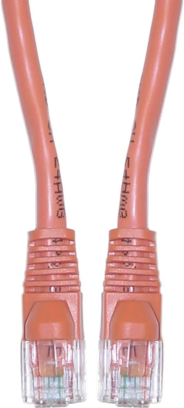 Main image of CableWholesale 10X8-03114 Cat6 Orange Ethernet Patch Cable  Snagless Molded Boot  14 foot