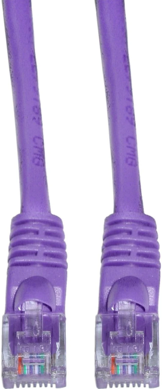 Main image of CableWholesale 10X6-04135 Cat5e Purple Ethernet Patch Cable Snagless Molded Boot 35 foot