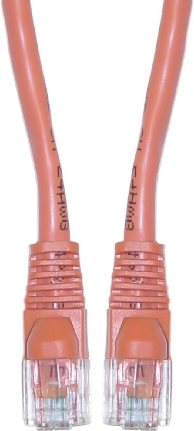 Alt view image 2 of 3 - Cable Wholesale Cat 5E Orange Ethernet Patch Cable, Snagless / Molded Boot, 10 Foot