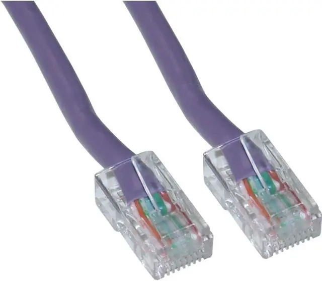 Main image of Cable Wholesale Cat 5E Purple Ethernet Patch Cable, Bootless, 14 Foot