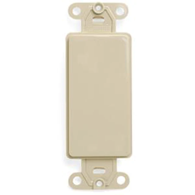 Alt view image 4 of 5 - Leviton 80414-I Blank Decora Adapter, No Hole, Plastic, Ivory