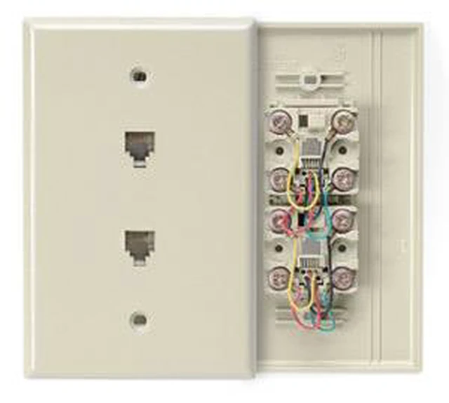 Main image of Leviton 2 Port Phone Faceplate
