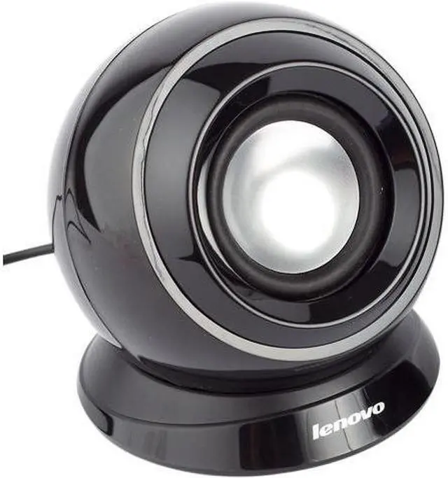 Alt view image 4 of 20 - Lenovo M0520 2.0 Speaker System - 2 W RMS - Black