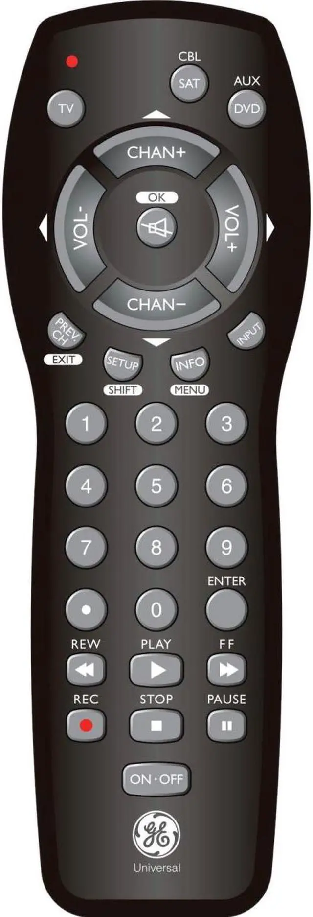 Alt view image 2 of 6 - GE 24991 3 Device Universal Remote Control, Black
