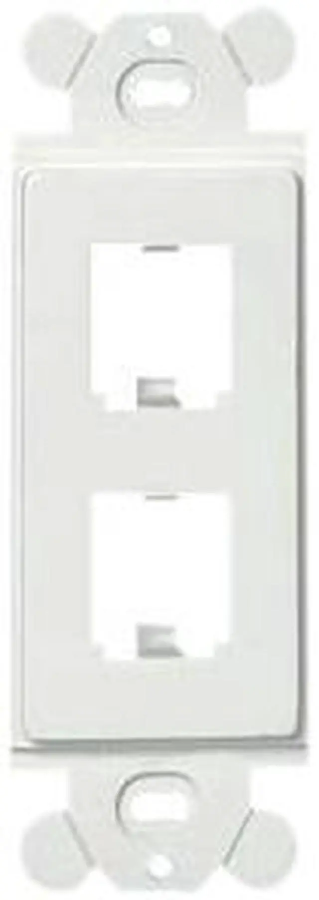 Alt view image 2 of 9 - PANDUIT CFG2WH GFCI Module Frame,Mini Com,2 Port,White