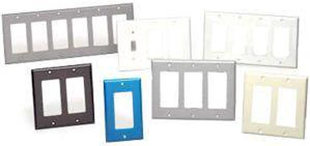 Main image of Leviton 80409-NA Almond Nylon Two Gang Decora Wall Plate