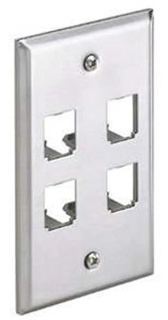 Main image of Panduit Mini-Com 4 Sockets Single Gang Faceplate CFP4SY