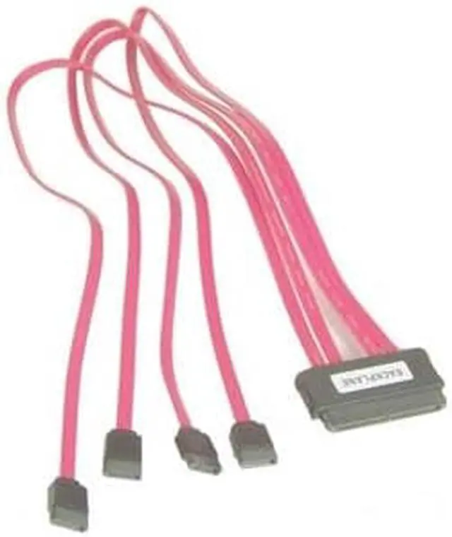 Main image of Micro Connectors SAS Controllers/Backplane (SFF-8484) to (4) SATA Hard Drives Cable (F03-1615)