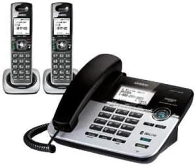 Alt view image 5 of 5 - Uniden D3588-2 Dect 6.0 Bluetooth 2 Handset Corded/Cordless Phone System With Answering System and Cell Link Connection