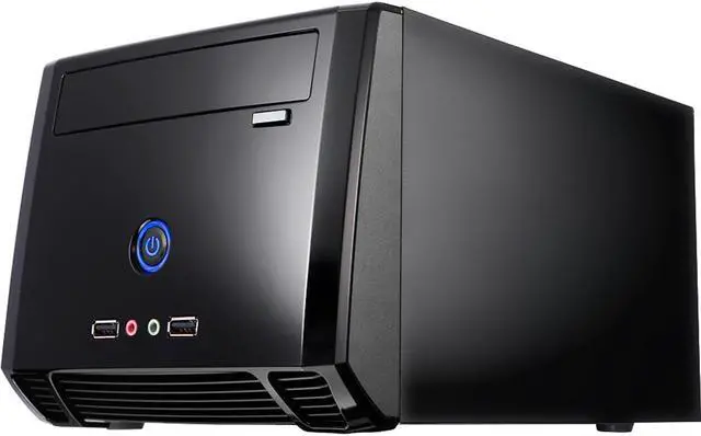 Alt view image 9 of 9 - Athenatech  A1089BB.150  Glossy Black  SECC Steel  Mini-ITX Tower  Computer Case150W  Power Supply with Glossy Black Front Panel
